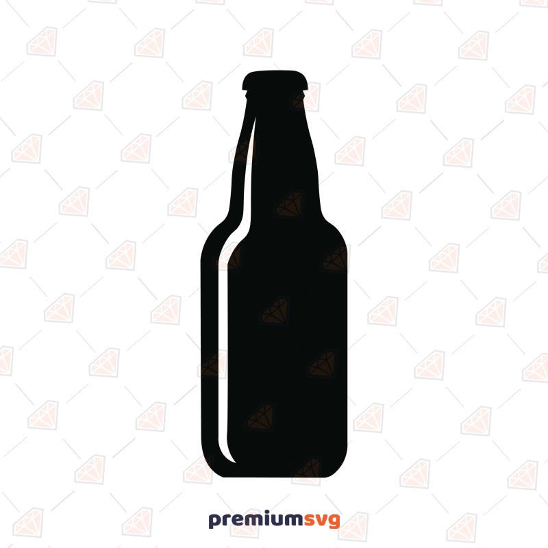 beer bottle clipart black and white