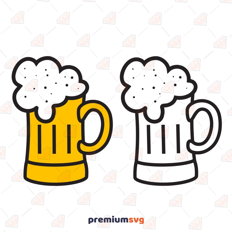Beer Glasses SVG Designs, Mug Vector Drinking Svg