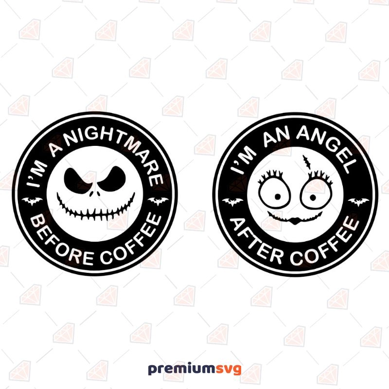 Before Coffee - After Coffee SVG, Instant Download Funny SVG Svg