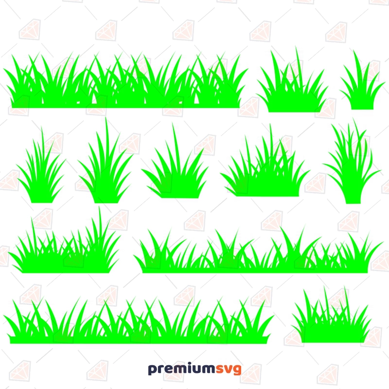 Grass SVG Bundle, Vector Grass SVG Files Drawings Svg