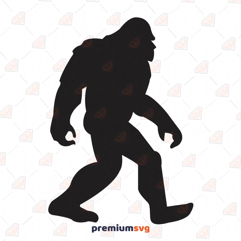 Bigfoot SVG, Yeti Bigfoot SVG Vector Instant Download Vector Illustration Svg