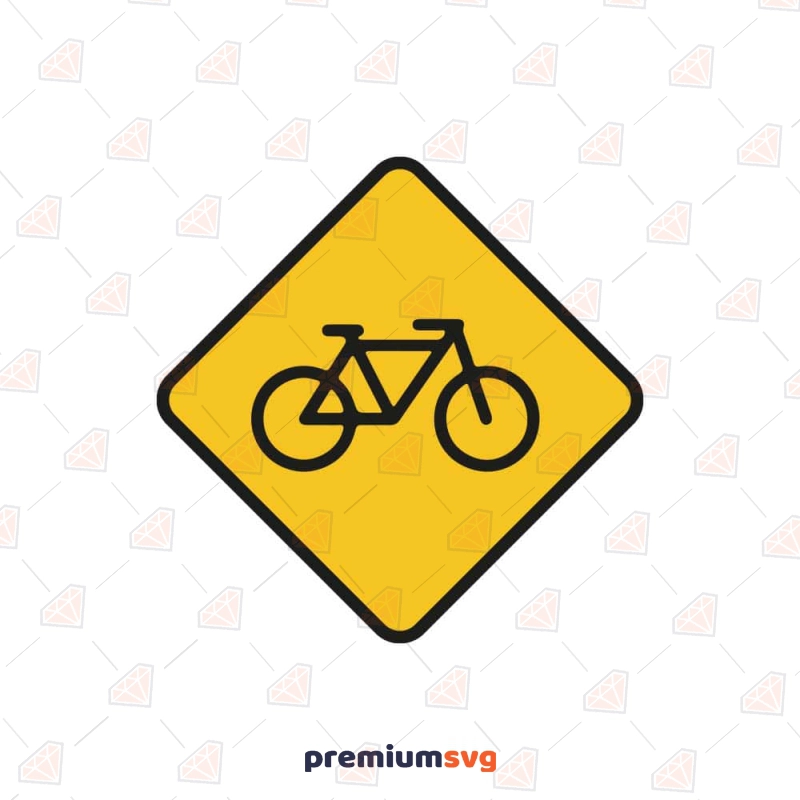 Bike Crossing Sign SVG Cut File Street Signs Svg