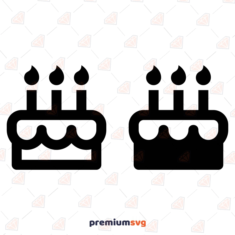 Birthday Cake SVG & Clipart File Icon SVG Svg