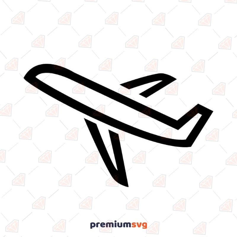 Black Airplane SVG File, Travel Airplane Vector Transportation Svg