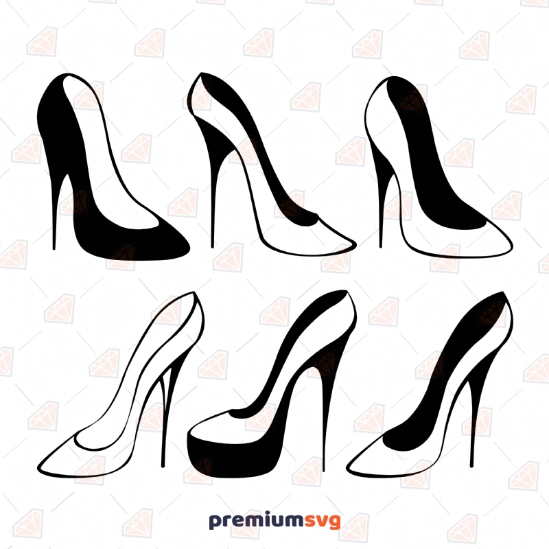 Womans high heel shoe with ornament Royalty Free Vector