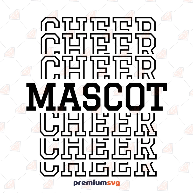 Black Cheer Mascot Shirt SVG Cut File T-shirt SVG Svg