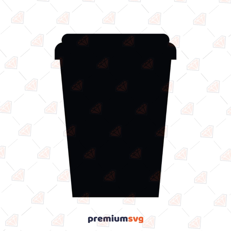 Black Coffee To Go Cup SVG Cut File, Coffee Cup Clipart Instant Download Coffee and Tea SVG Svg
