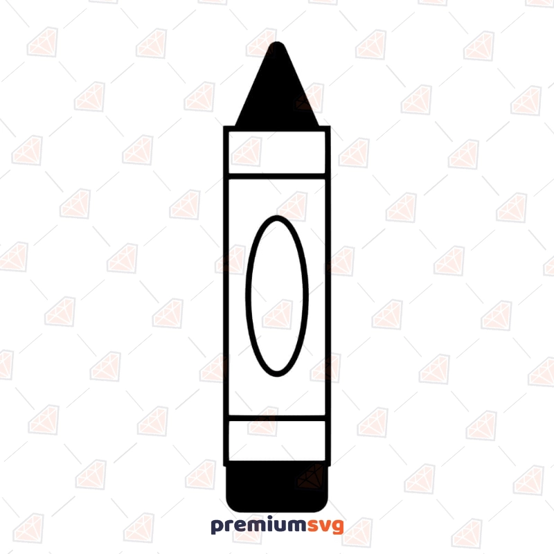 Black Crayon SVG Cut & Clipart Files School SVG Svg