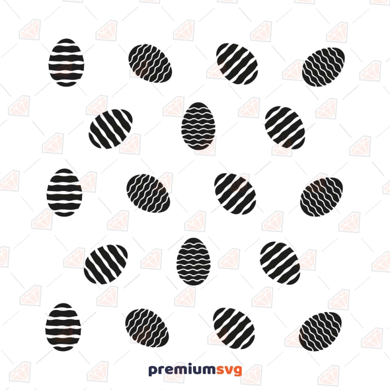 Black Easter Egg Pattern SVG Cut & Clipart File Easter Day SVG Svg