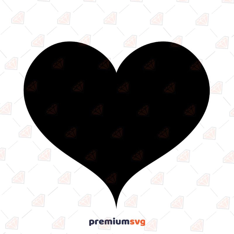 Black Heart SVG, Heart Vector Instant Download Shapes Svg