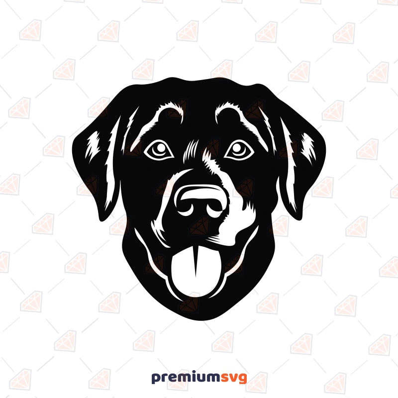 Black Lab Face Silhouette SVG, Vector File Dog SVG Svg