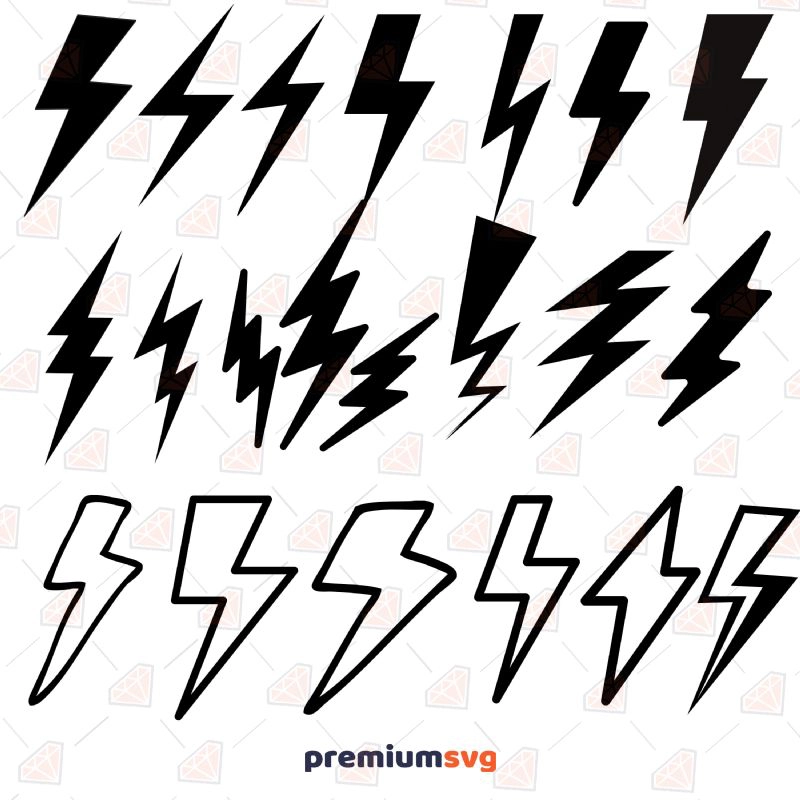 Black Lightning Bundle SVG, Lightning Bundle Vector SVG Bundle SVG Svg