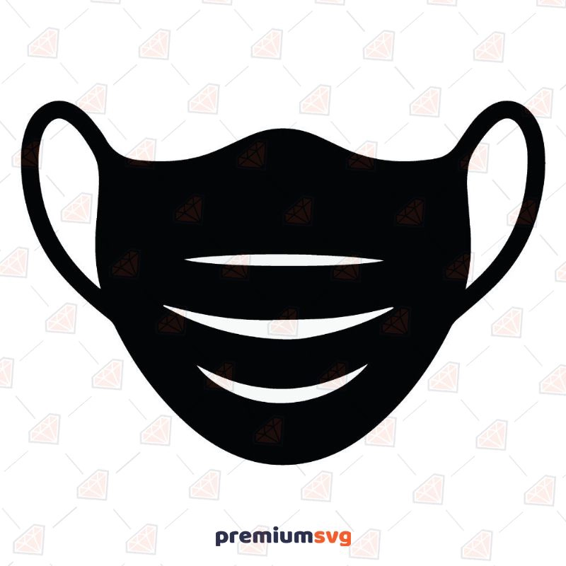 Black Mask SVG, Mask Vector Instant Download Health and Medical Svg