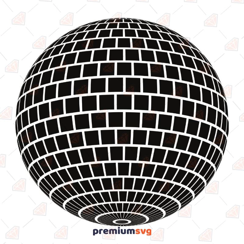 Black Party Ball SVG, Party Ball Instant Download Vector Objects Svg