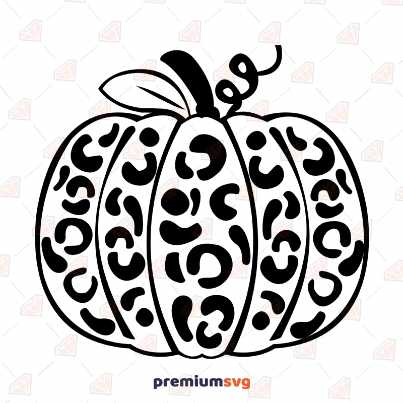 Black Pumpkin Leopard SVG, Pumpkin SVG Instant Download Pumpkin SVG Svg