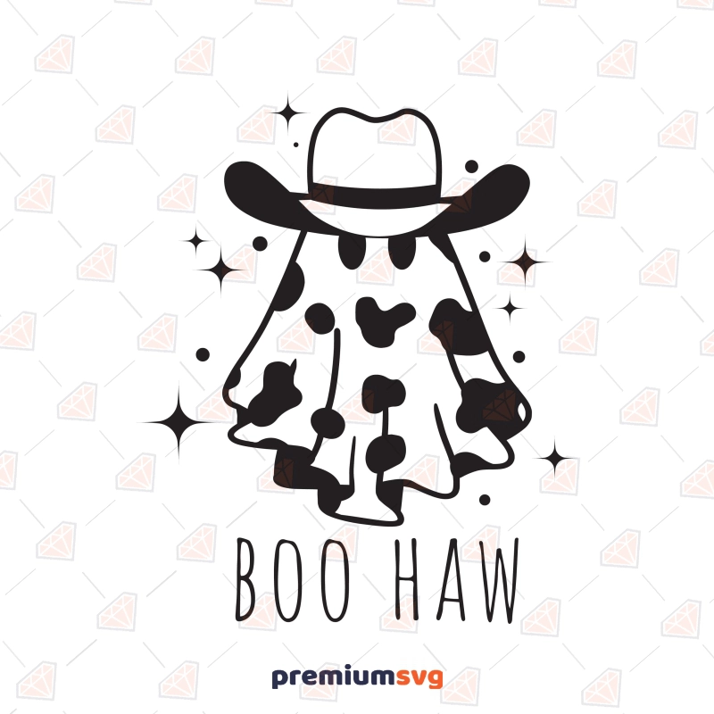 Boo Haw SVG, Halloween Howdy Ghost  SVG Halloween SVG Svg