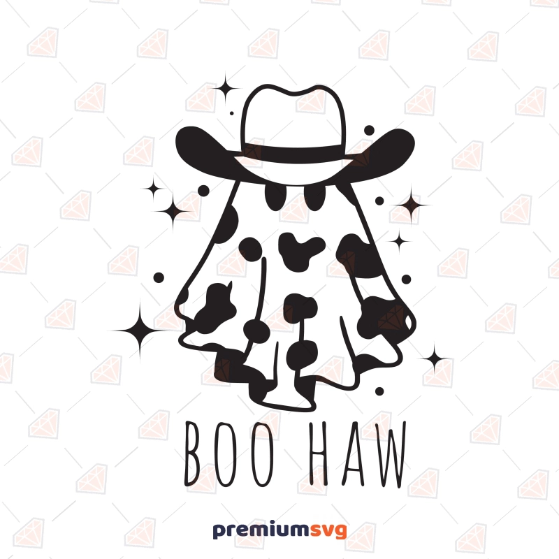 Boo Haw SVG, Halloween Howdy Ghost SVG | PremiumSVG