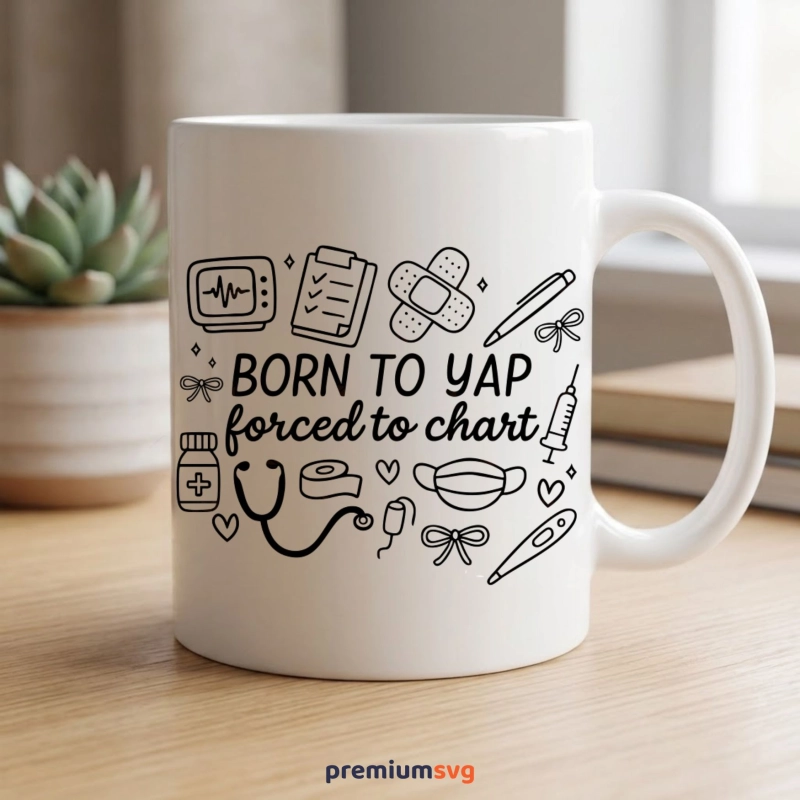 Funny nurse coffee mug made with Cricut