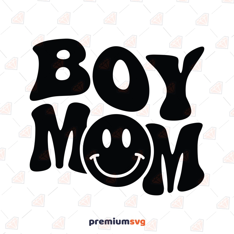 Boy Mom SVG, Mama SVG Retro Design Mother's Day SVG Svg