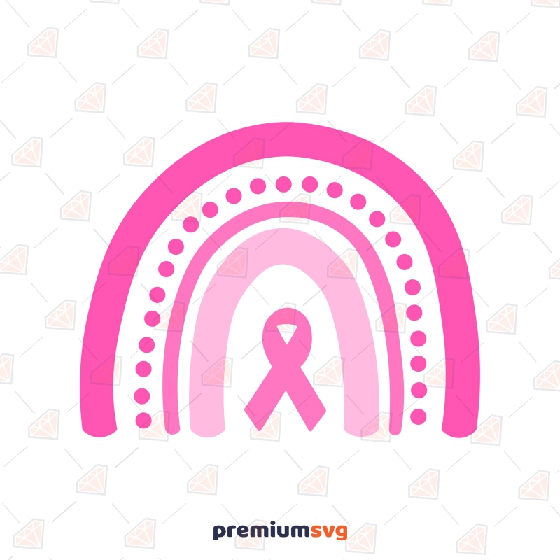 Breast Cancer Awareness Rainbow SVG, Cancer Day SVG Cancer Day SVG Svg
