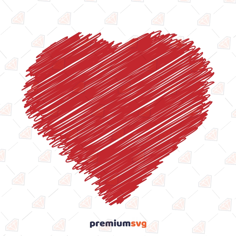 Brush Stroke Heart SVG, Valentine's Day SVG Vector Files Valentine's Day SVG Svg