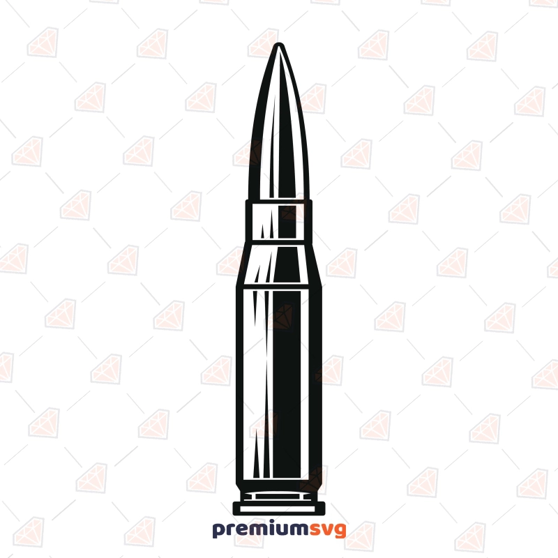 Bullet SVG Cut and Clipart, Ammo SVG, PNG Vector Objects Svg