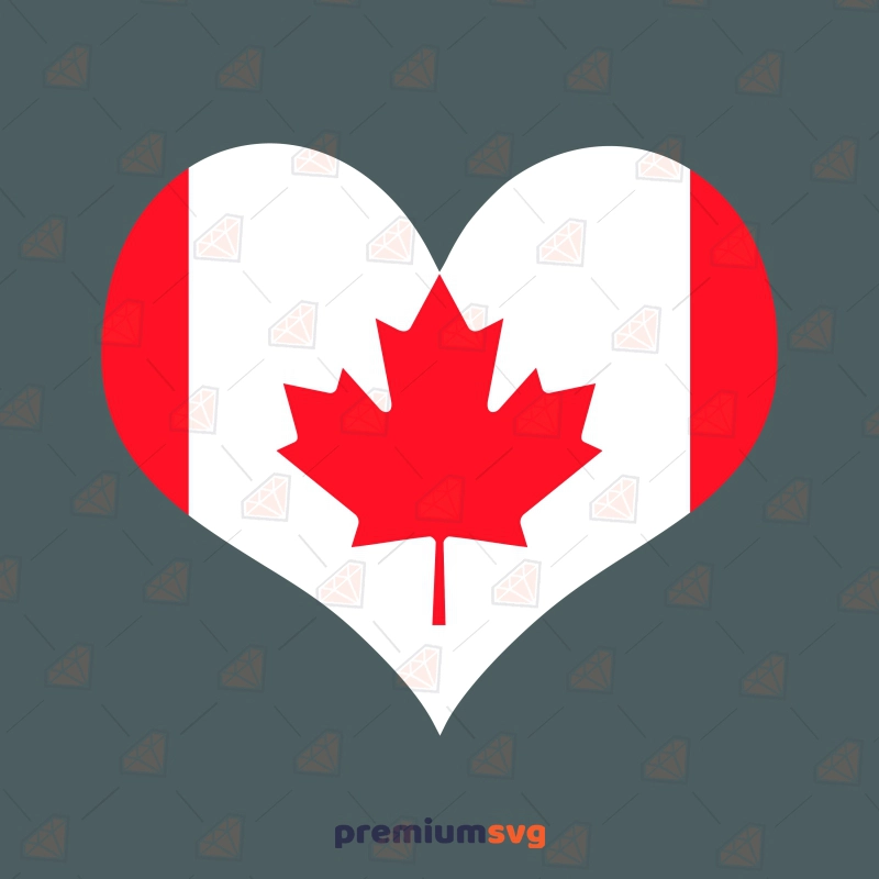 Canada Maple Heart Flag SVG File Flag SVG Svg