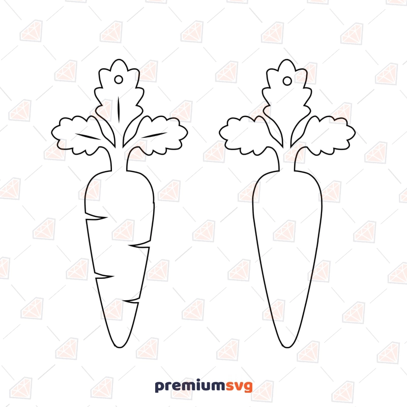 Carrot Tag SVG, Easter Carrot SVG for Tag Easter Day SVG Svg