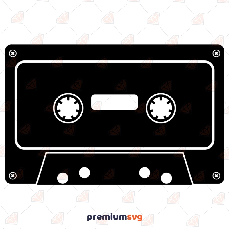 Casette Tape SVG Vector, Cassette Clipart Cut Files Vector Illustration Svg