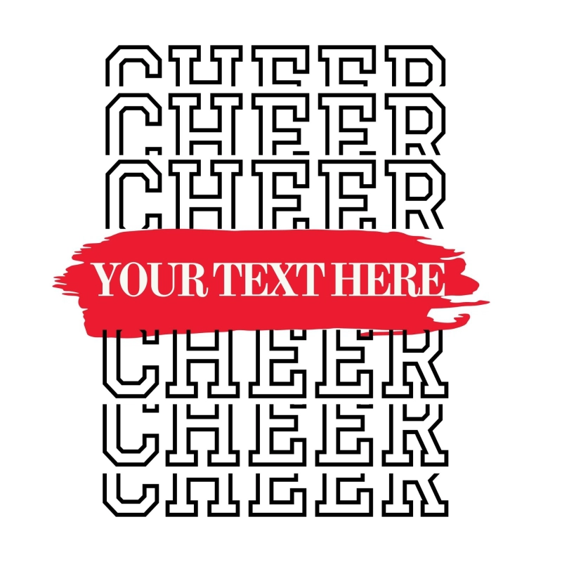 Cheer Monogram SVG Cut File, Cheer Instant Download T-shirt SVG Svg