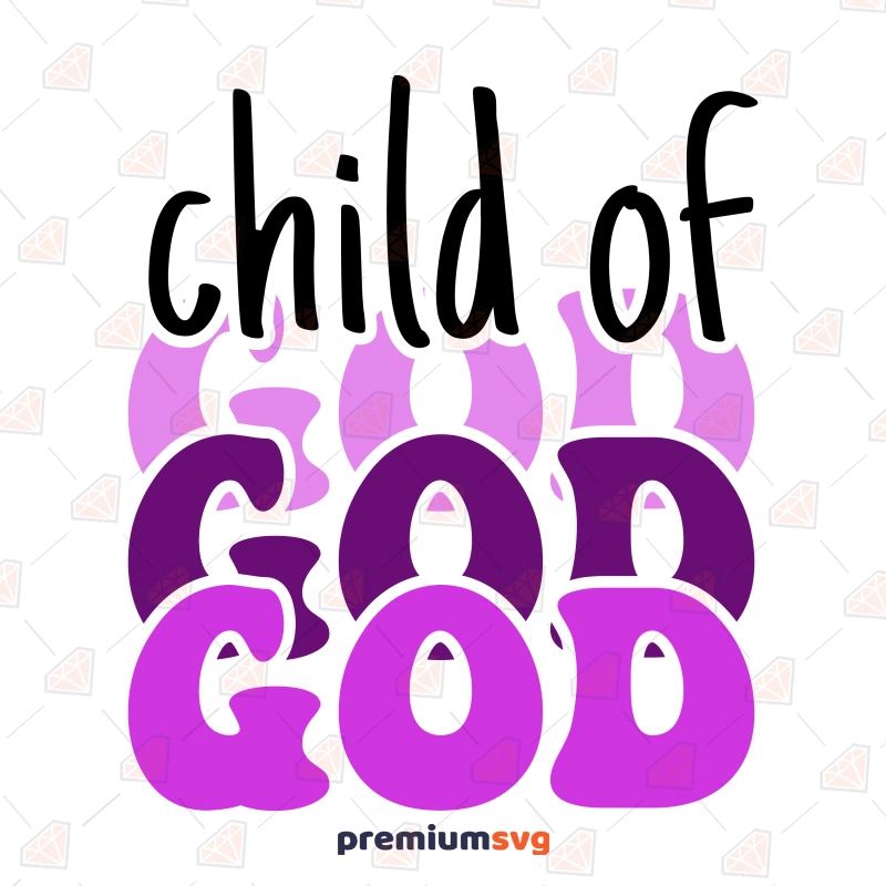 Child Of God SVG Design, Christian Child SVG Vector Files Religion Svg