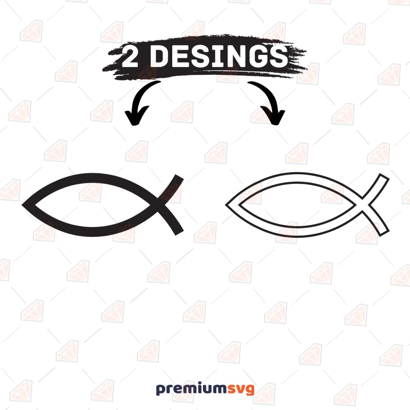 Christian Fish SVG Bundle, Jesus Fish Clipart Christian SVG Svg