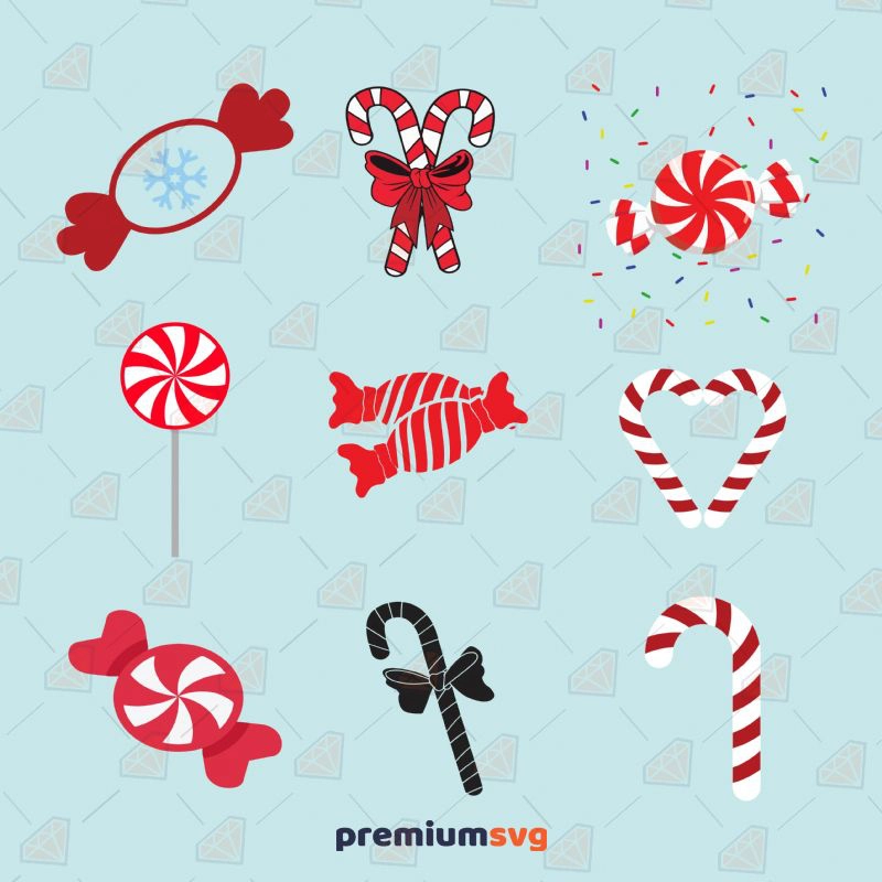 Christmas Candies SVG Bundle Cut File Christmas SVG Svg