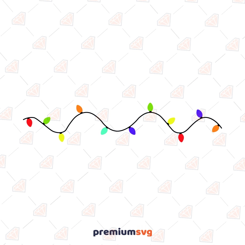 Christmas Lights SVG Cut File, Christmas Colourful Lights SVG Vector Files Christmas SVG Svg