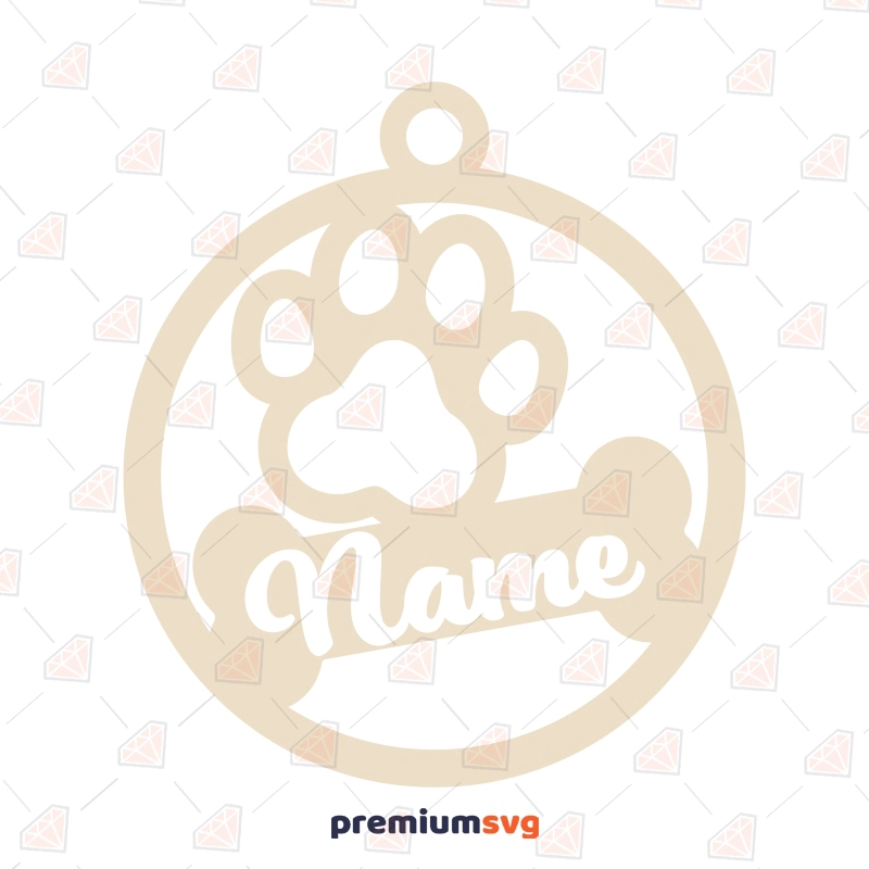 Christmas Paw Bone Ornament SVG, Dog Ornament SVG Christmas SVG Svg