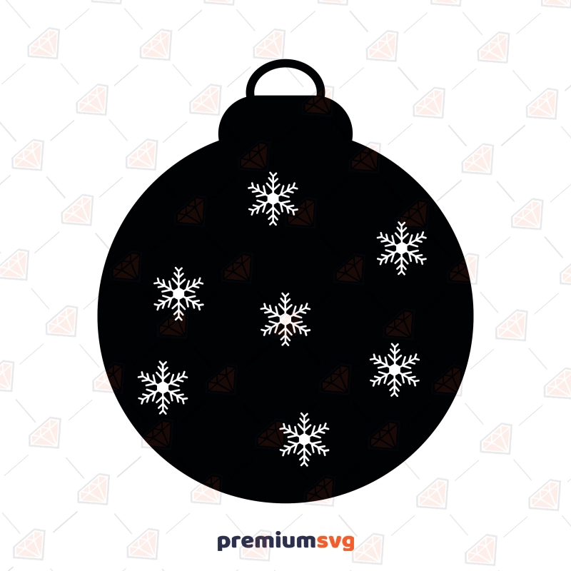 Christmas Tree Ornament SVG with Snowflakes, Instant Download Christmas SVG Svg