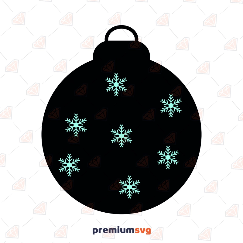 Christmas Tree Ornaments with Snowflakes SVG, Christmas Bauble SVG Vector Files Christmas SVG Svg