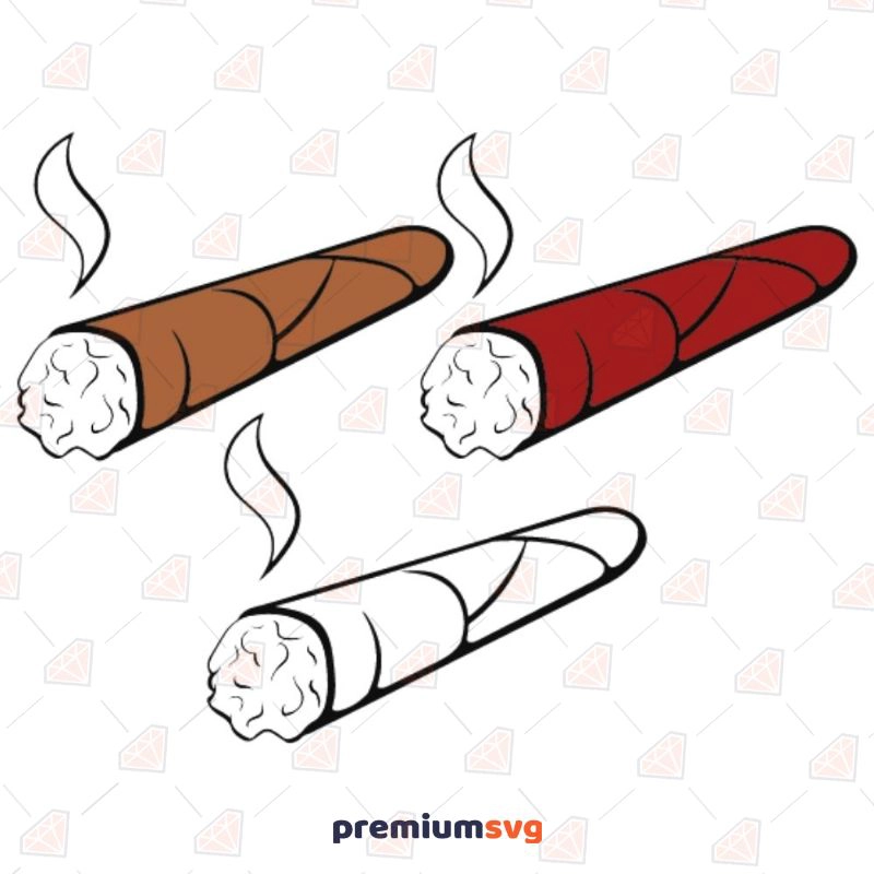 Cigar Bundle SVG, Cigar Smoking SVG Instant Download Drawings Svg