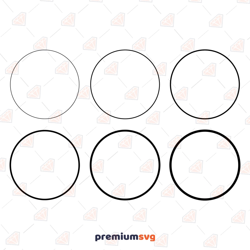 Circle Frame Different Thickness SVG Objects and Shapes Svg