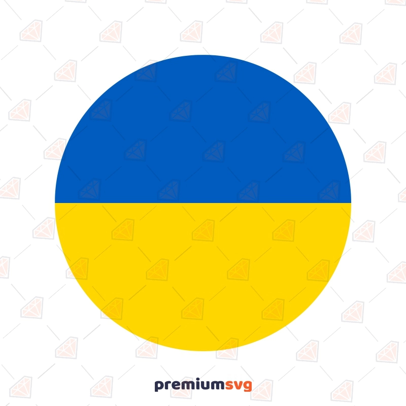 Free Circle Ukraine Flag SVG File Free SVG Svg