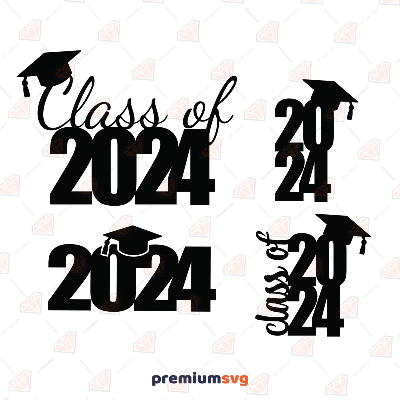 Class Of 2024 SVG with Graduation Hat