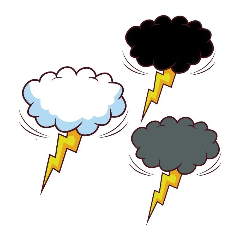 Lightning Cloud SVG File, Lightning SVG Vector Instant Download Sky/Space Svg