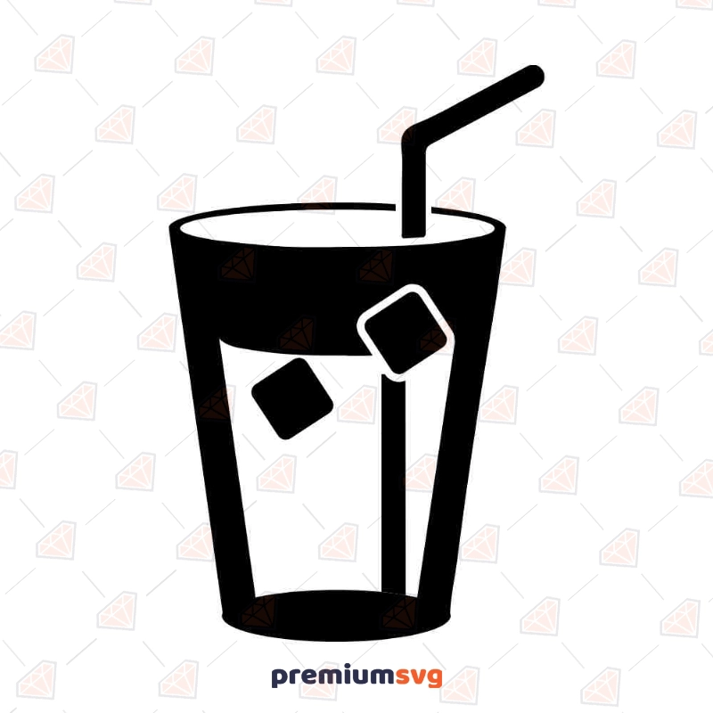 Cold Drink SVG File, Cold Beverage Clipart Design Drinking Svg