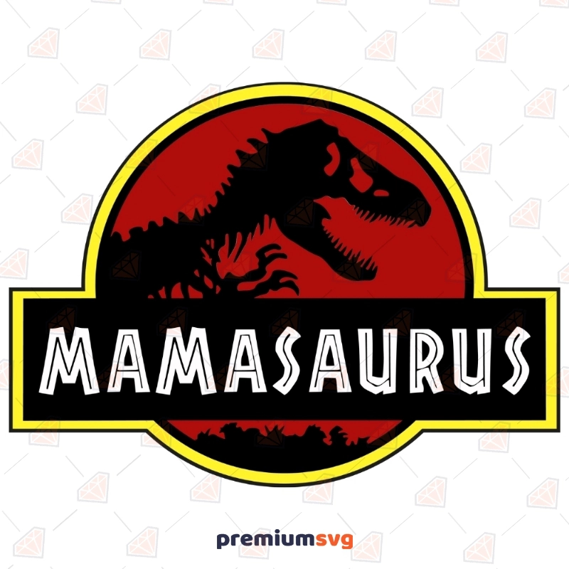 Colorful Mamasaurus SVG, Mamasaurus Vector Instant Download Cartoons Svg
