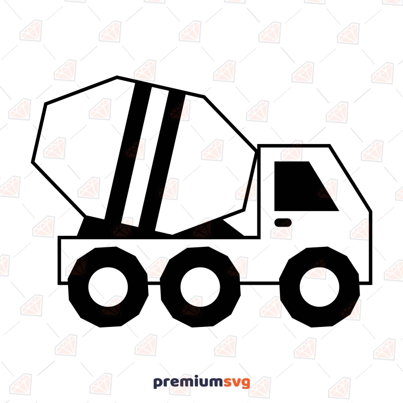 Concrete Mixer Truck SVG  Svg