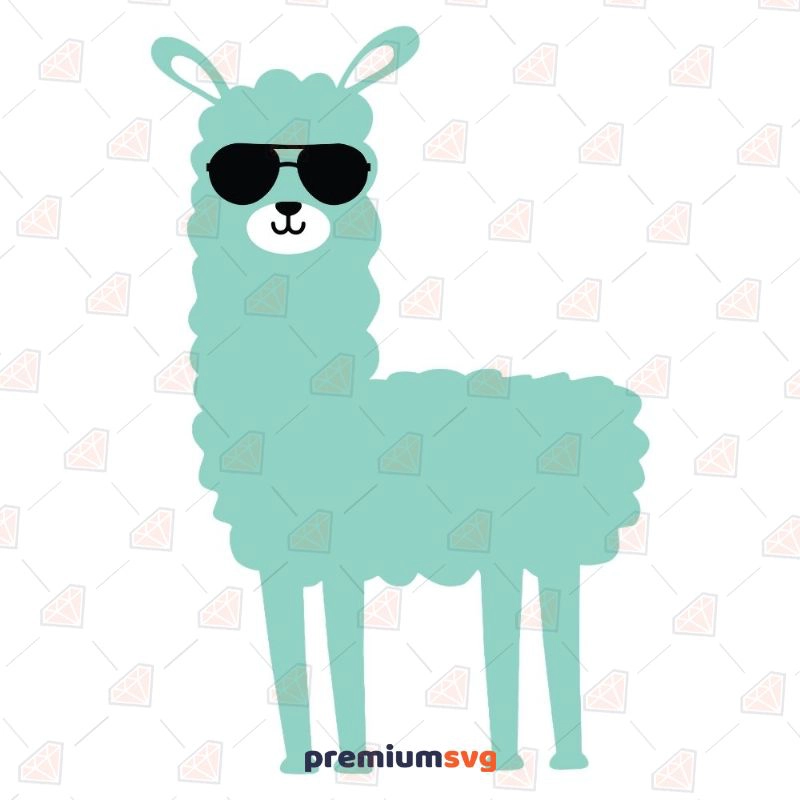 Cool Llama SVG, Cool Llama Vector Instant Download Farm Animals SVG Svg