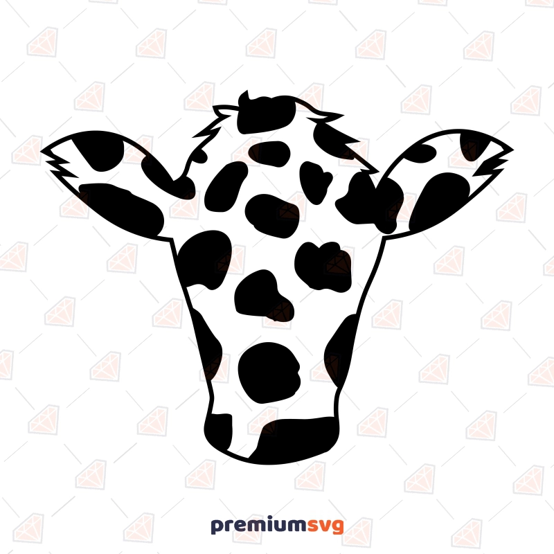 Cow Head with Cow Print SVG, Cow Spot Cow SVG Svg