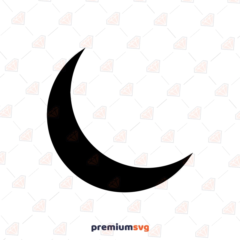 Crescent Moon SVG, Moon Vector Files Instant Download Vector Illustration Svg