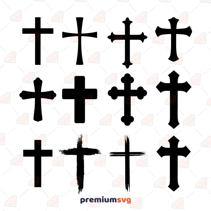 Cross SVG Bundle Cut File, Cross Bundle Instant Download Christian SVG Svg