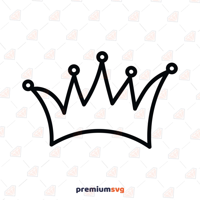 Crown SVG Cut File, Crown Outline PNG Drawings Svg